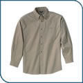 Khaki Polaris Brushed Twill Long-Sleeve Shirt