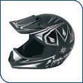 Youth Black/Silver Star MX Helmet