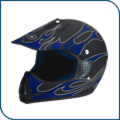 Matte Black/Blue Momentum Helmet