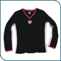 Women’s Black/Pink Shield Long-Sleeve T-Shirt