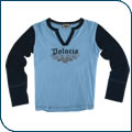 Women’s Blue V-Notch Polaris Long Sleeve T-Sh...