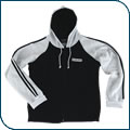 Women’s Black/White Sport Zip Hooded Sweatshi...