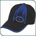 Black/Blue Flame Panel Cap
