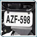 ATV White License Plate